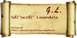 Göncző Levendula névjegykártya